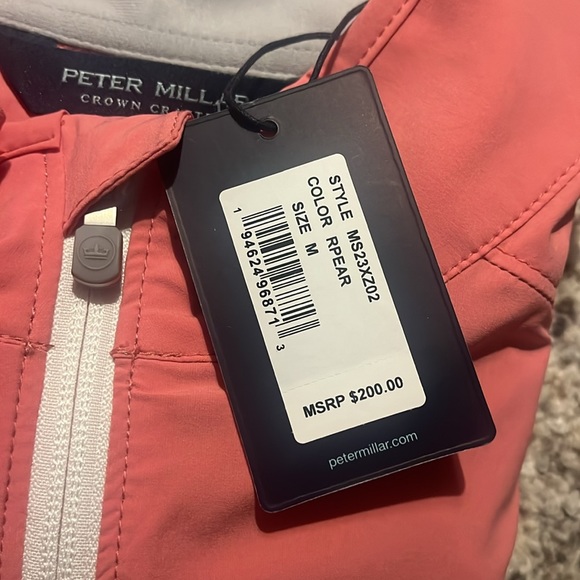 Peter Millar Flex Performance Half Zip Golf Vest Pink M, L, XL Coral Pear $200 - Picture 11 of 11